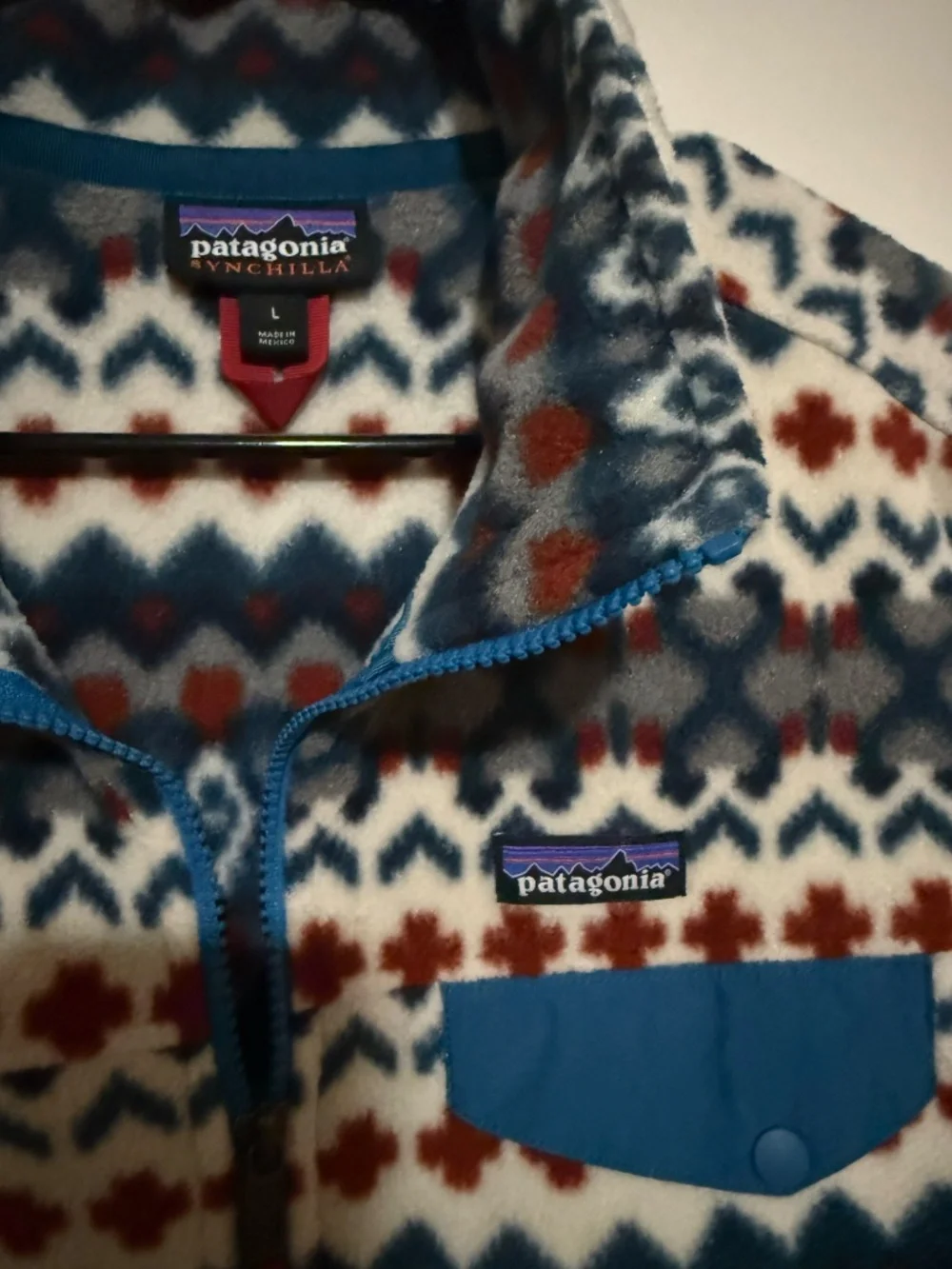 Patagonia Synchilla Men's Full Zip Pattern Vest - L